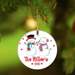 Snow Couple Ornament