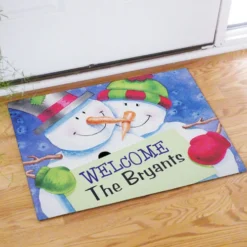 Snowman Couple Doormat