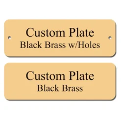 3x1 Rounded Brass Plate