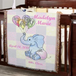 Elephant Baby Blanket Pink