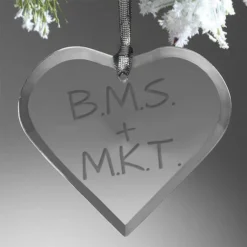 Initials Heart Ornament