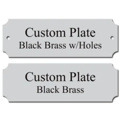 3x1 Notched Silver & Black Plate