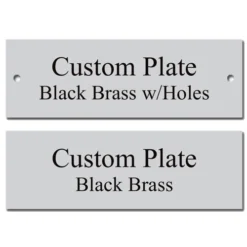 3x1 Rectangle Silver & Black Plate