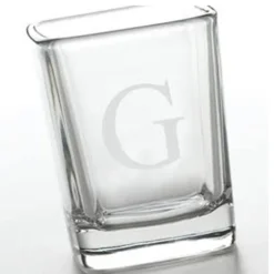 Initial Square Shot Glass